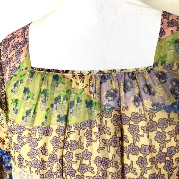 NWT Anthropologie FLOREAT Floral Top Patchwork Beaded Fairycore Cottagecore XS - Picture 12 of 13